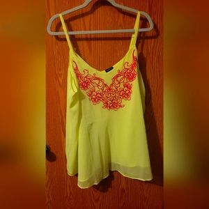 Torrid 2x limegreen Chiffon Cami